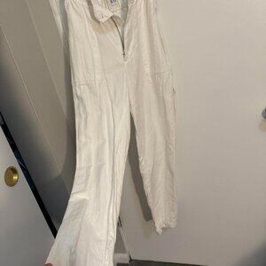 White linen/cotton Gap pants